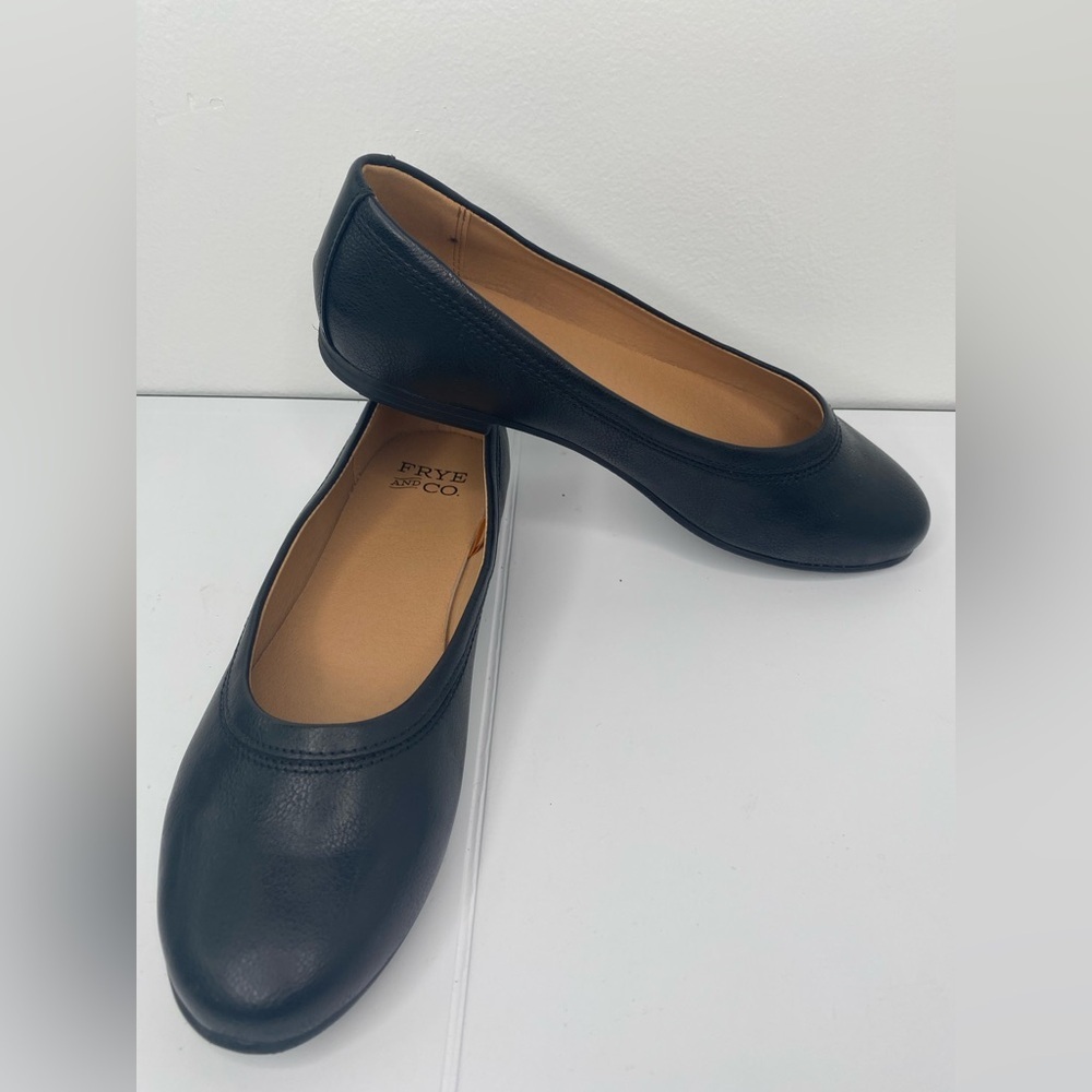 FRYE & CO NWOT or Box Rivka Closed Toe Black Ballet Slippers